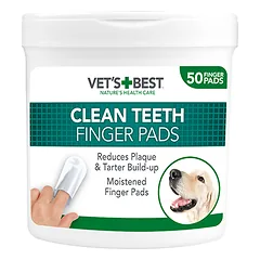 Vet's Best Clean Teeth dantų valymo servetėlės, 50 vnt