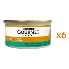 GOURMET Gold triušienos paštetas katėms, 6 x 85 g