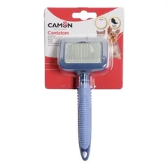 Camon metalinis šepetys pavilnui šunims ir katėms SoftGrip L, 12×6,5×20 cm