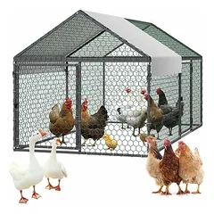 Metalinė vištidė VEVOR CRCFG0102, 4–6 vištoms, 2 durys, 1 × 2 × 1 m