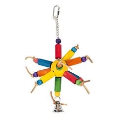 Duvo+ Vogelspielzeug mit Holzblöcken