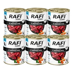 DOLINA NOTECI Šlapias ėdalas šunims Rafi Classic su ėriena 6x800g