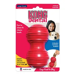 KONG Dental Large dantų valymo žaislas šunims, užpildomas