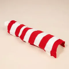 TIAKI raudonas dryžuotas megztinis šunims, Vidutiniams 11–25 kg — 4 nuotrauka