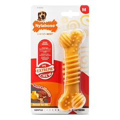 Nylabone Extreme Texture Beef & Cheese - dantų kramtukas šunims, jautienos ir sūrio skonio, Bone / XL — 2 nuotrauka