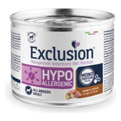 Exclusion Hypo konservuotas maistas šunims su triušiena ir bulvėmis, 200 g