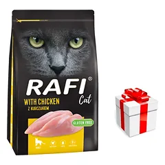 DOLINA NOTECI Rafi Cat sausas kačių ėdalas su vištiena 7kg + STAIGMENA KATEI