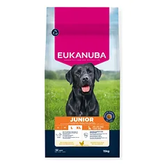Eukauba Life Care Junior Large sausas maistas didelių veislių jauniems šunims su vištiena, 15 kg