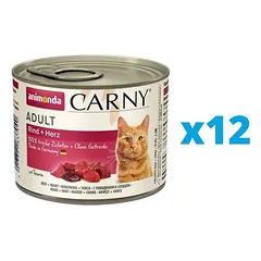 ANIMONDA Carny rinkinys jautiena ir širdelės 12 x 200 g