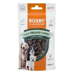 BOXBY COLD PRESSED TURKEY skanėstai šunims 100G