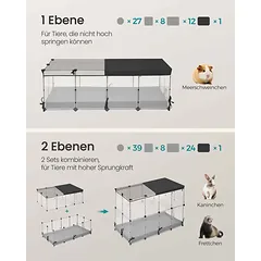 Narvas graužikams SONGMICS LPC015W01, 144 × 47 × 74 cm — 5 nuotrauka