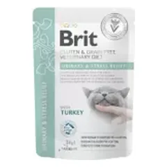 BRIT Cat Veterinary Diet URINARY and STRESS Relief drėgnas pašaras katėms