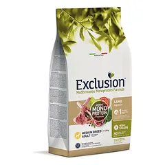 Exclusion Mono Protein Mediterraneo sausas pašaras vidutinių veislių šunims su ėriena, M, 3 kg