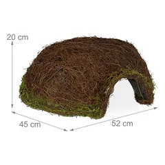 Namelis ežiams 20x52x45cm., tamsiai rudos/tamsiai žalios spalvos — 4 nuotrauka
