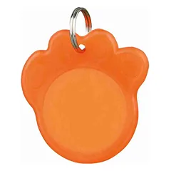 pakabukas, atspind. šviesą, 3.5 cm, oranžinis fosforescuojantis su adreso lauku