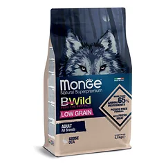 Monge Dry Dog BWILD - All Breeds Adult Goose (žąsiena) 2.5 kg