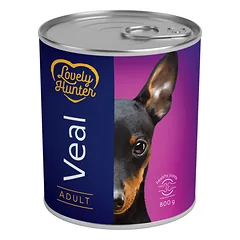 LOVELY HUNTER ADULT VEAL KONSERVUOTAS PAŠARAS ŠUNIMS 800g