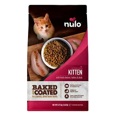 Nulo Baked & Coated sausas maistas kačiukams, su vištiena, kalakutiena ir antiena, 2kg
