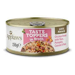 APPLAWS Taste Toppers Vištienos krūtinėlė, kumpis ir moliūgas sultinyje 156 g