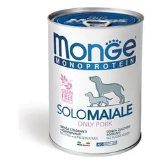 Monge Monoproteico "Solo" - Wet Dog Pate 100% PORK 400g