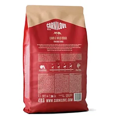 CARNILOVE ACTIVE Dog Lamb & Wild Boar sausas pašaras šunims, 12 kg parduotuvėje ramiosblusos.lt