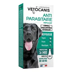 Vetocanis lašiukai nuo erkių didelių veislių šunims, N3