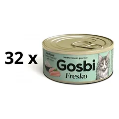 Gosbi konservai sterilizuotoms katėms su vištiena ir ryžiais Fresko Cat Adult Sterilised Chicken&Rice, 32x70 g