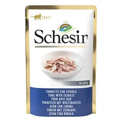 SCHESIR tunas su jūriniu ešeriu želatinoje katėms, 6 x 85 g — 1 nuotrauka