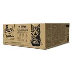 60 + 20 gratis! 80 x 85 g Brekkies Daily Delice Adult Cat