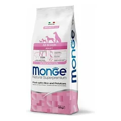 Monge Dog All Breeds Adult Monoprotein Pork with Rice and Potatoes 12 kg