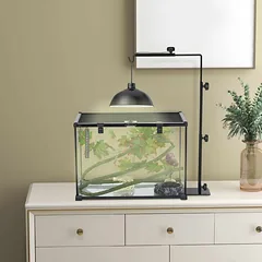 Reguliuojamas lempų stovas terariumui PawHut 40x15x88cm., juodos spalvos — 2 nuotrauka
