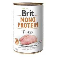 Brit Care Mono Protein Turkey monoproteino be glitimo konservai šunims, 400 g