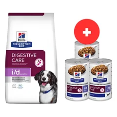 HILL'S Prescription Diet Sensitive Digestive Care i/d Activ Biome kiaušiniai ir ryžiai 12 kg + 3 x 360 g šunų ėdalo NEMOKAMAI