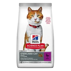 Hill’s Science Plan Feline Sterilised Adult Sausas maistas suaugusioms sterilizuotoms katėms (su antiena) 10 kg