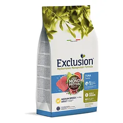 2 vnt. Exclusion Mono Protein Mediterraneo sausas pašaras vidutinių veislių šunims su tunu, M, 3 kg