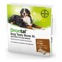 Drontal Dog Flavour XL tabletės nuo kirminų didelių veislių šunims, 1 tabl.