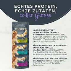 Encore Jelly Pouch mišrus rinkinys, drėgnas maistas šunims 5 x 100 g, 100 - 199 g — 3 nuotrauka