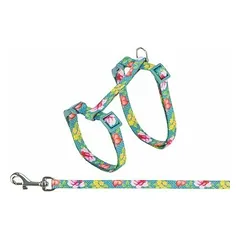 Trixie Cat Harness with Lead, 27-45 cm/10 mm, 1,20 m, Assorted Flower Prints