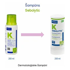 Virbac K Sebolytic šampūnas šunims/katėms 250 ml — 2 nuotrauka