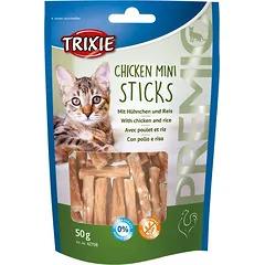Trixie Premio Mini Stick skanėstai katėms su vištiena ir ryžiais, 50 g — 2 nuotrauka