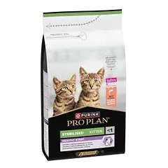 PURINA PRO PLAN Sterilised Kitten Healthy Start su lašiša, sausas maistas katėms, 1,5 - 2,9 kg parduotuvėje petreon.lt