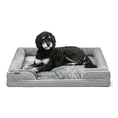 lionto orthopädisches Hundebett mit Rand und waschbarem Bezug
