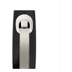 FLEXI New comfort S tape automatinis pavadėlis šunims iki 15kg, juosta 5m, juodas — 2 nuotrauka