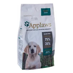 Applaws Dog Puppy Small & Medium Chicken begrūdis sausas maistas mažiems ir vidutinio dydžio veislėms, 2 kg — 2 nuotrauka