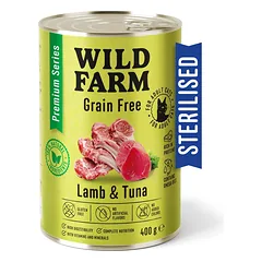 WILD FARM Premium Grain Free Lamb and Tuna 400g - sterilizuotų kačių ėdalas be grūdų