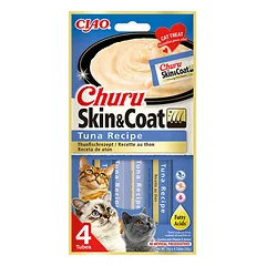 Churu Skin+Coat kreminis skanėstas katėms su tunu, 4vnt
