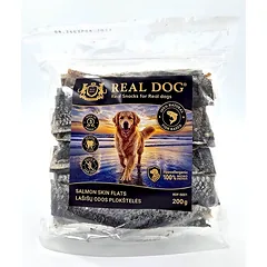 RDF-5001 REAL DOG SNACKS Lašišų odos plokštelės 200g — 2 nuotrauka