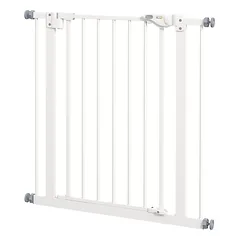 Apsauginiai varteliai šunims ir kitiems augintiniams, metalas ir plastikas, 74–80 cm, balti