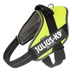 Julius K9 IDC Powair petnešos Neon - lengvos ir kvėpuojančios šuns petnešos, neoninė geltona, XXS — 3 nuotrauka