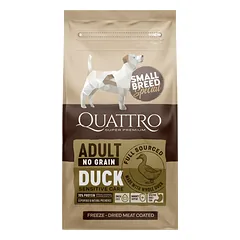 Quattro Adult Small Breed Duck sausas maistas šunims